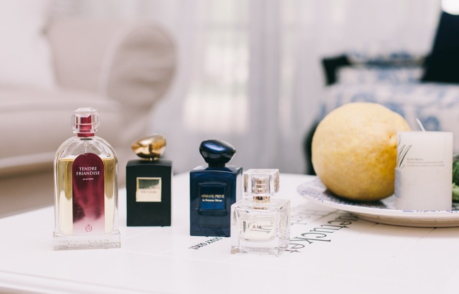 Ароматы: Tendre Friandise, Molinard; Armani Prive, Rose d'Arabie; Armani Prive, La femme bleu; Eisenberg, I am