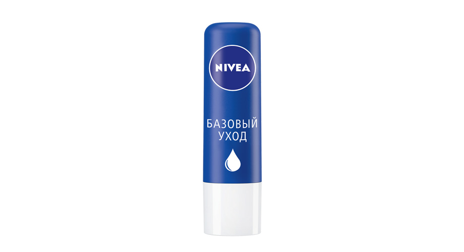 Бальзам для губ «Базовый уход», Nivea. Бюджетный продукт, который защищает губы от обветривания и увлажняет за счет масла жожоба и карите в составе.