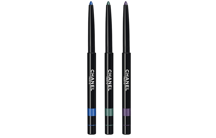 Карандаши Stylo Yeux Waterproof в оттенках Fervent Blue, Purple Choc, Pacific Green, chanel.com, $33