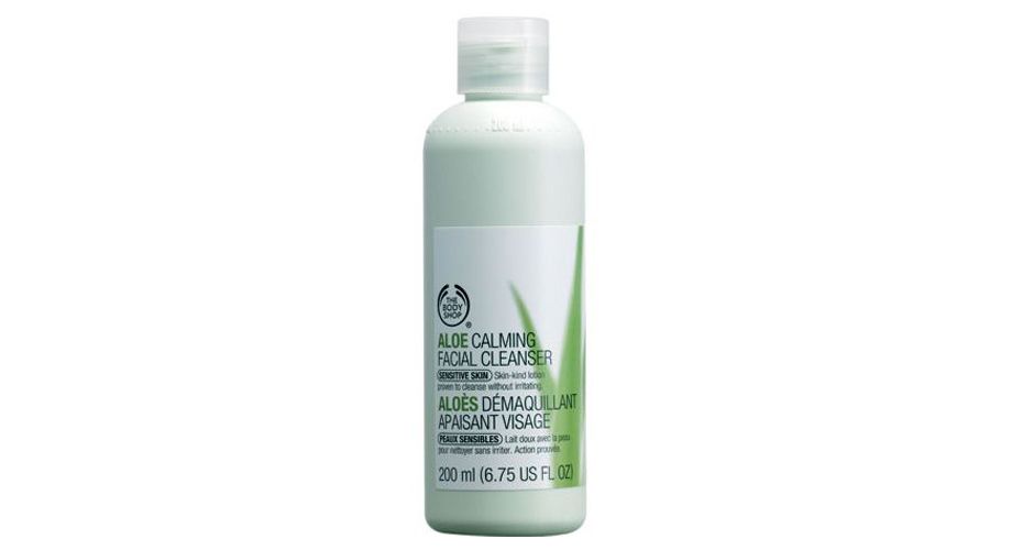 Aloe Calming Facial Cleanser for Sensitive Skin, The Body Shop. Thebodyshop.com, $18