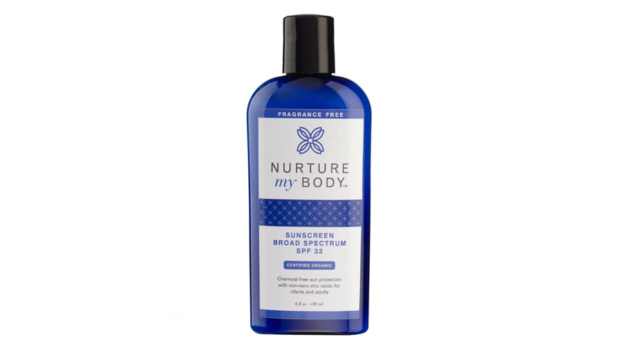 Organic Sunscreen Broad Spectrum SPF 32, Nurture My Body. Nurturemybody.com, $30