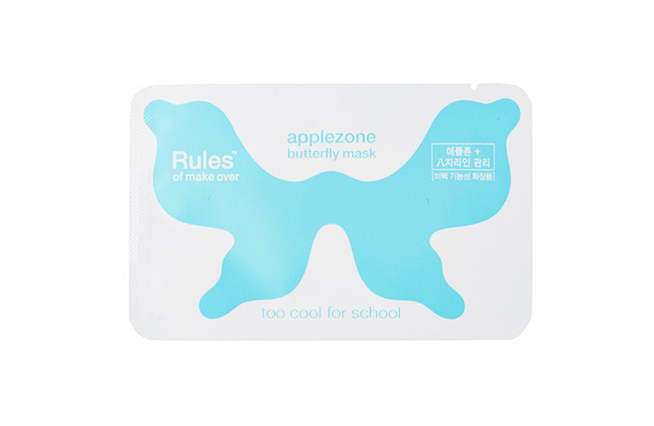 Applezone Butterfly Mask, Too Cool For School. Applezone называют область под глазами и носогубные складки. Маска работает на интенсивное увлажнение этой зоны и обладает успокаивающим эффектом. Koreadepart.com, $5