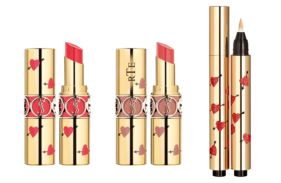 YSL, Rouge Volupte Shine Lipstick & Touche Eclat Valentine's Day