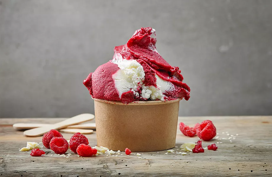 Мороженое из йогурта и ягод