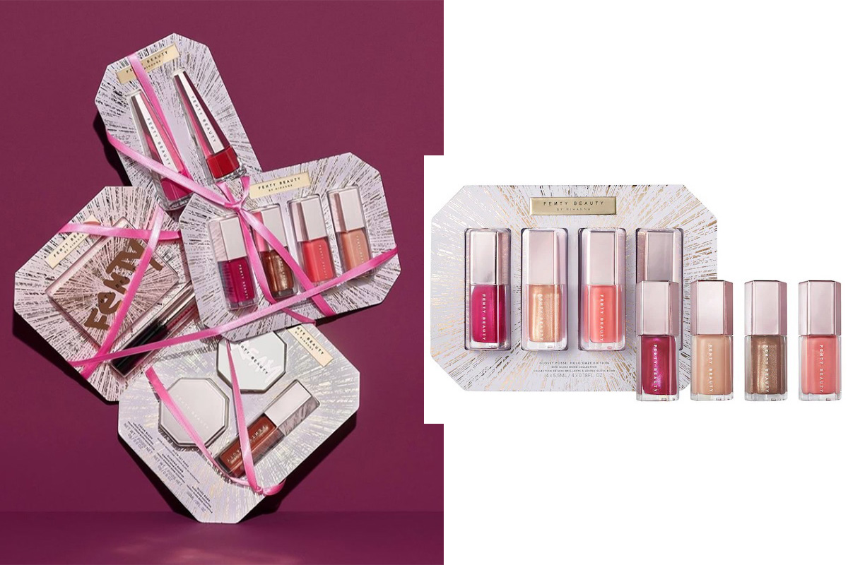 Набор мини-блесков для губ Fenty Beauty Glossy Posse Holo’Daze Edition Mini Gloss Bomb Collection Holiday 2020