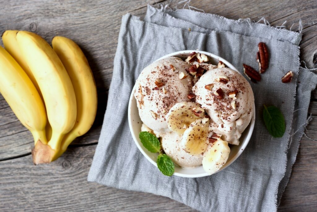 Постный рецепт шоколадно-бананового мороженого