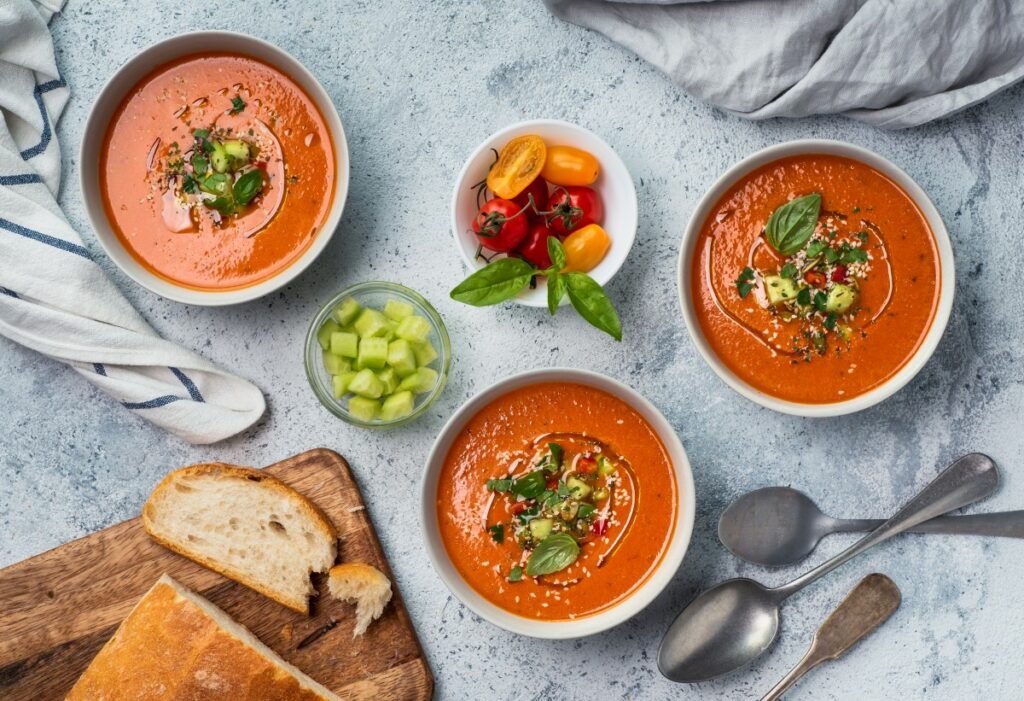 Классический рецепт холодного томатного супа гаспачо