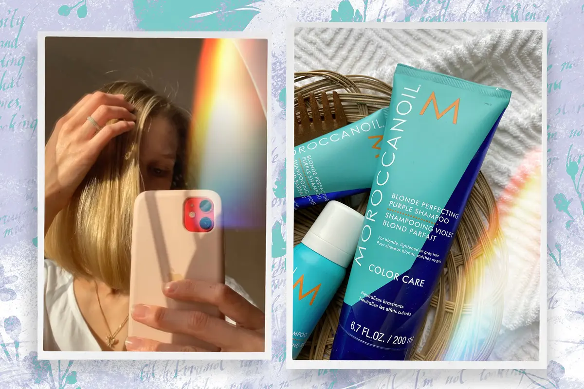 Говорит редакция: фиолетовый шампунь для блондинок Moroccanoil Blonde Perfecting Purple Shampoo