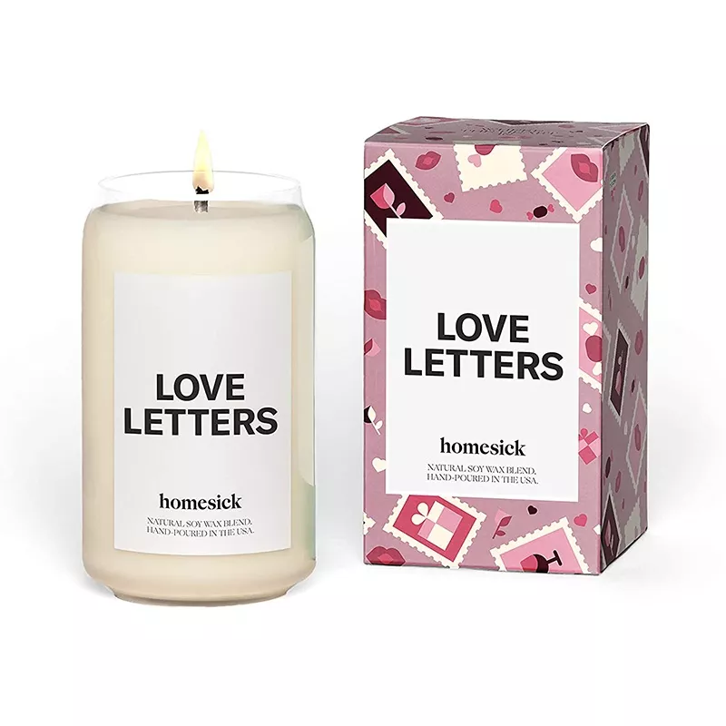 Homesick Scented Candle Love Letters