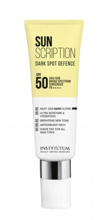 Сонцезахисний крем Sunscription Dark Spot Defence SPF 50 від INSTYTUTUM