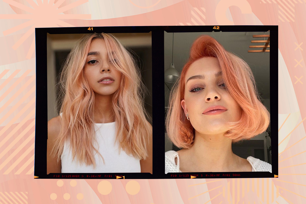 Персиковый цвет волос: 10 идей для трендового окрашивания