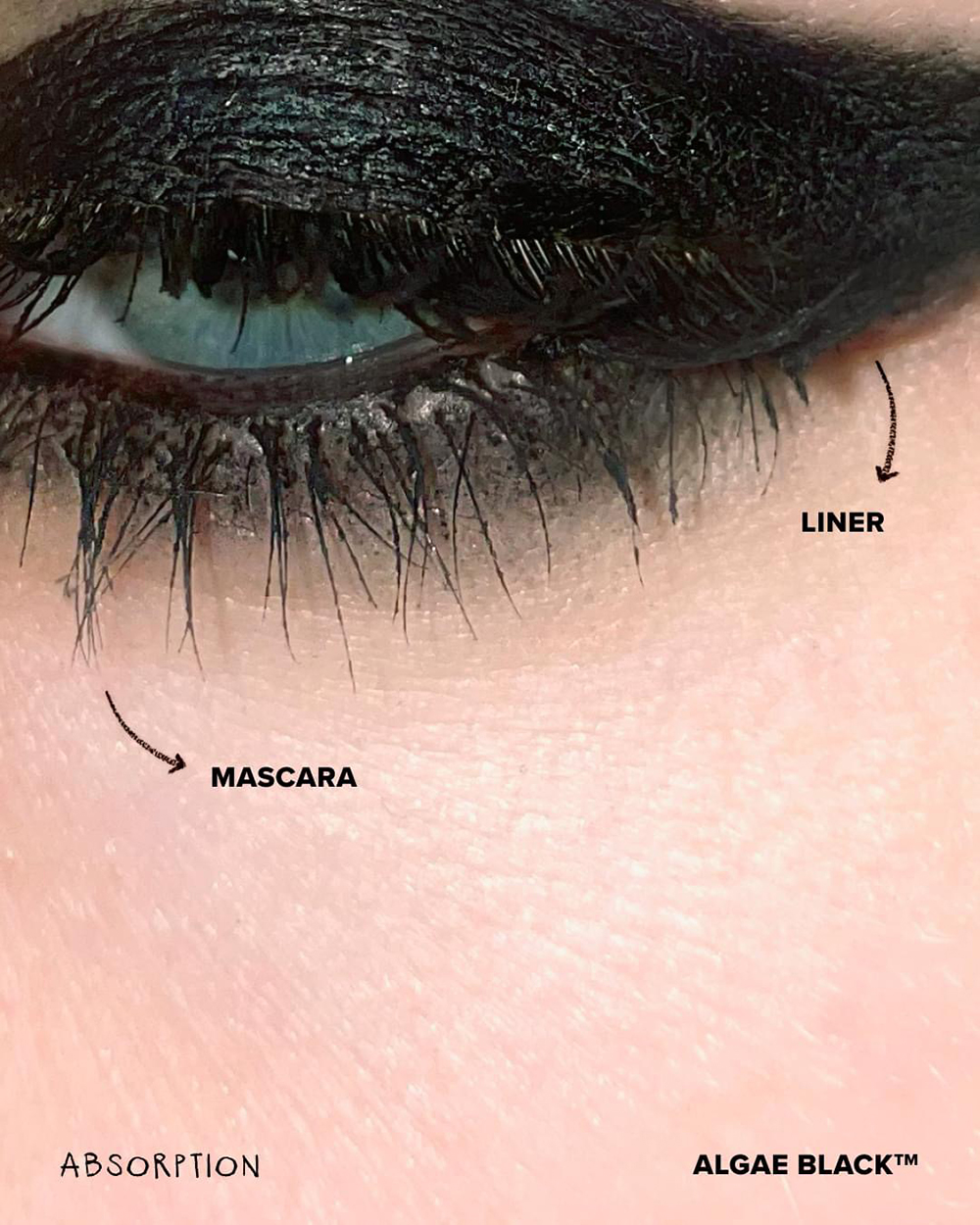 THE Unseen Beauty Mascara & Liner makeup look