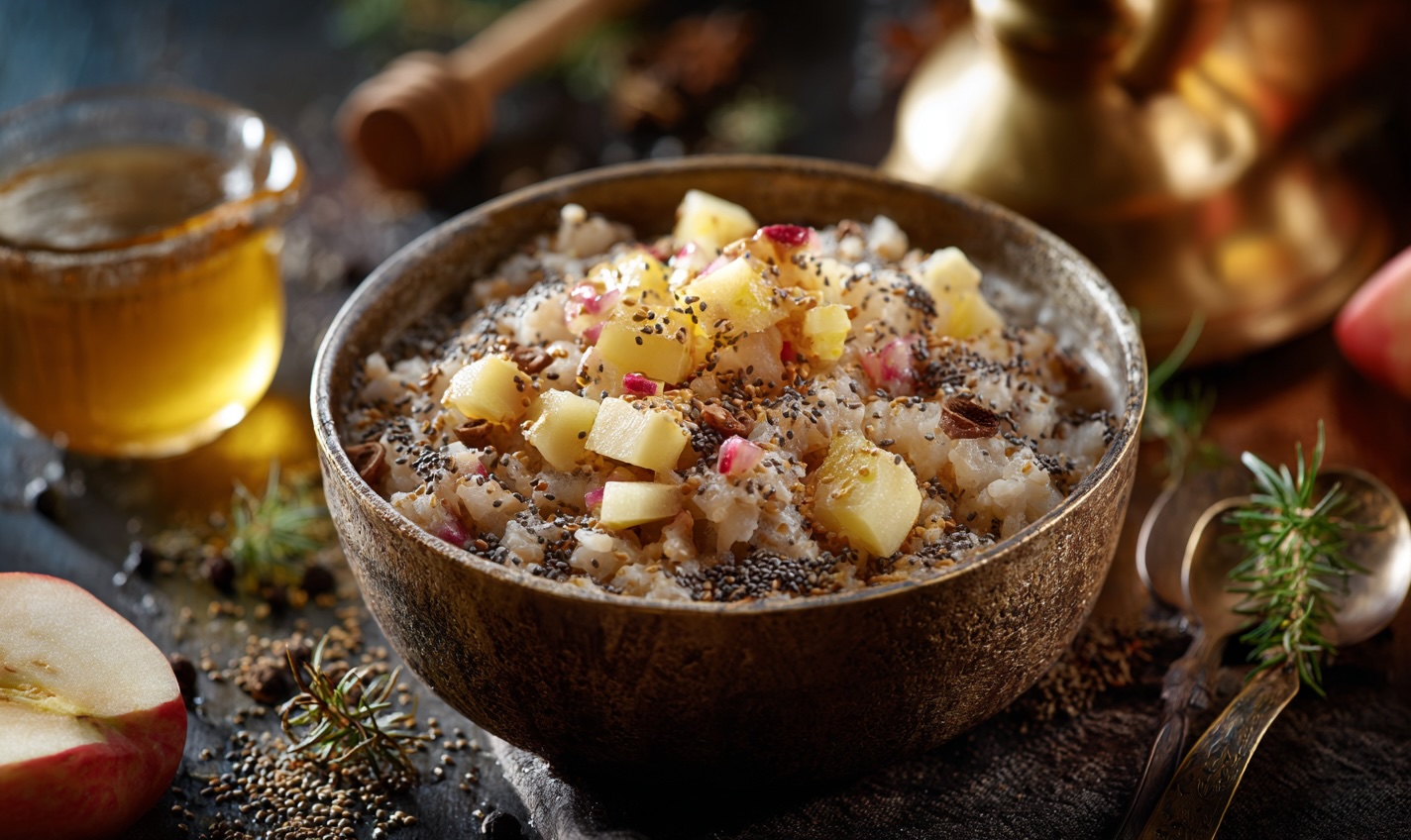 Кутя з яблуками та корицею