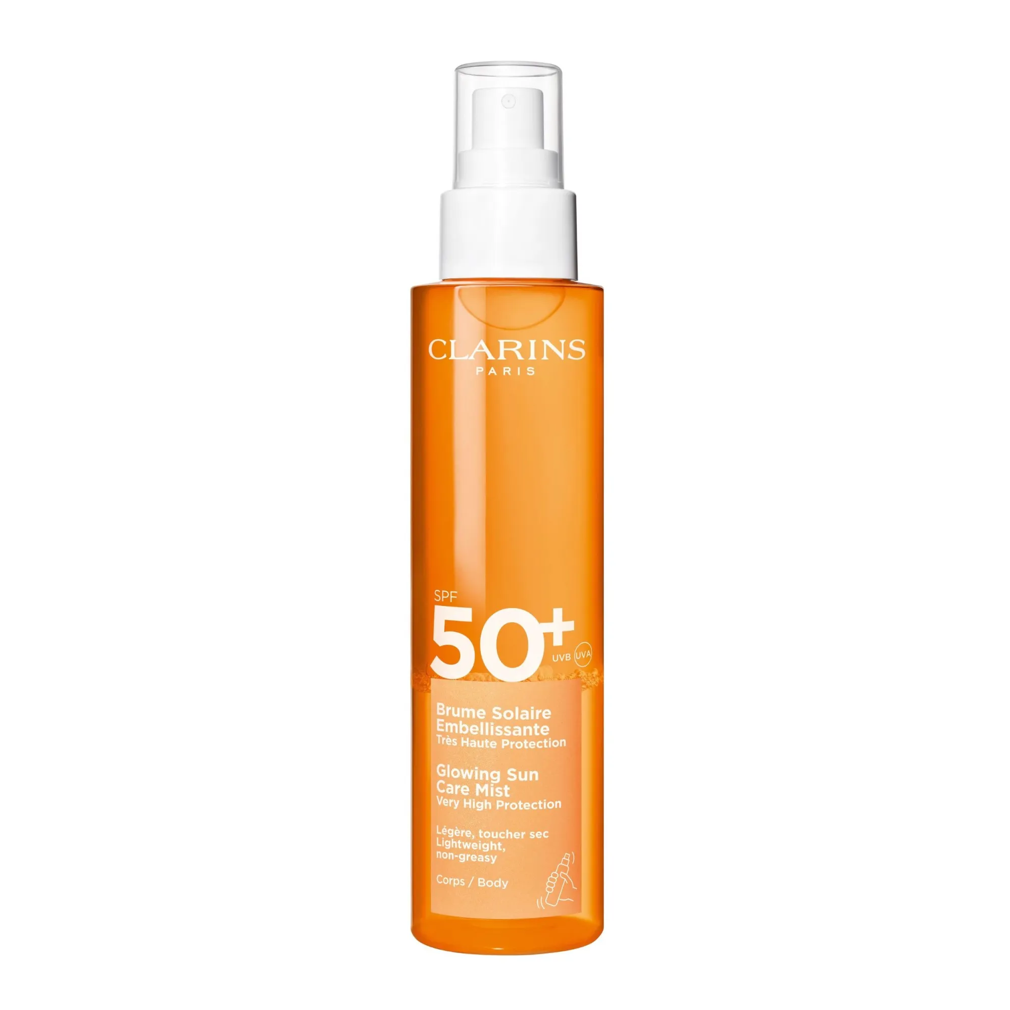 Clarins, Glowing Suncare Mist Very High Protection SPF 50+ 