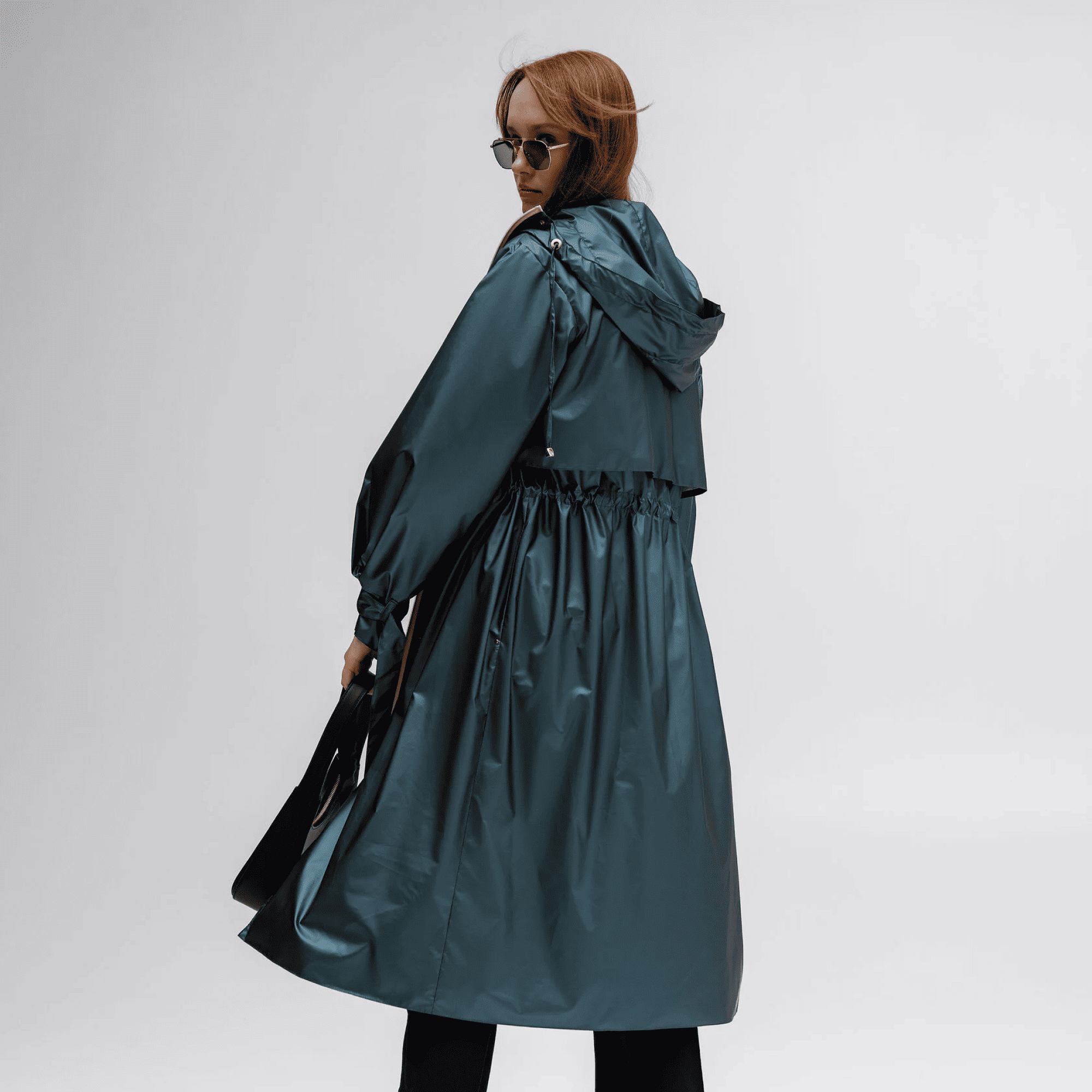 Parasolka, Designer Raincoat Green Emerald