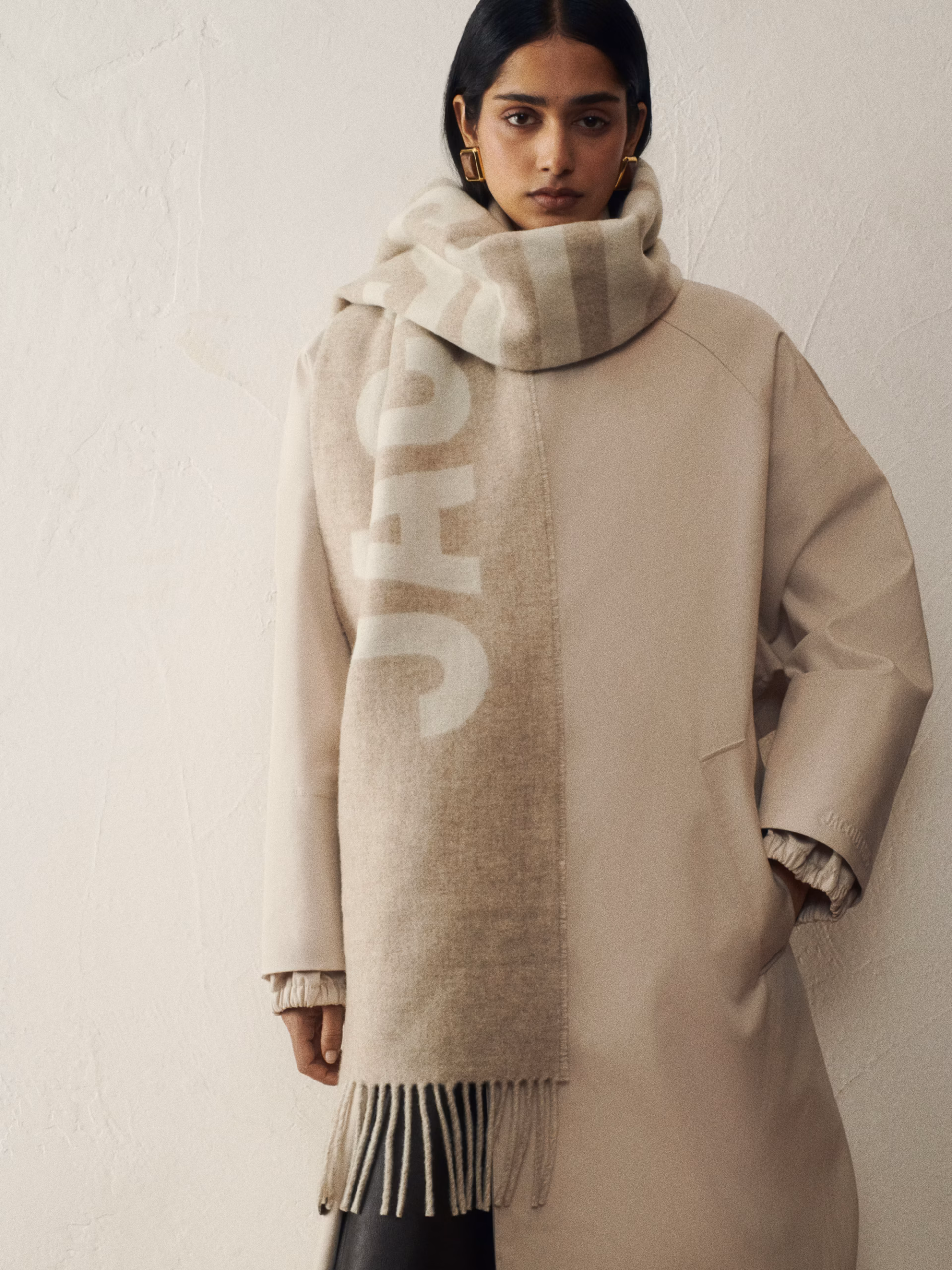 Jacquemus, Les Classiques Fringe Logo Scarf