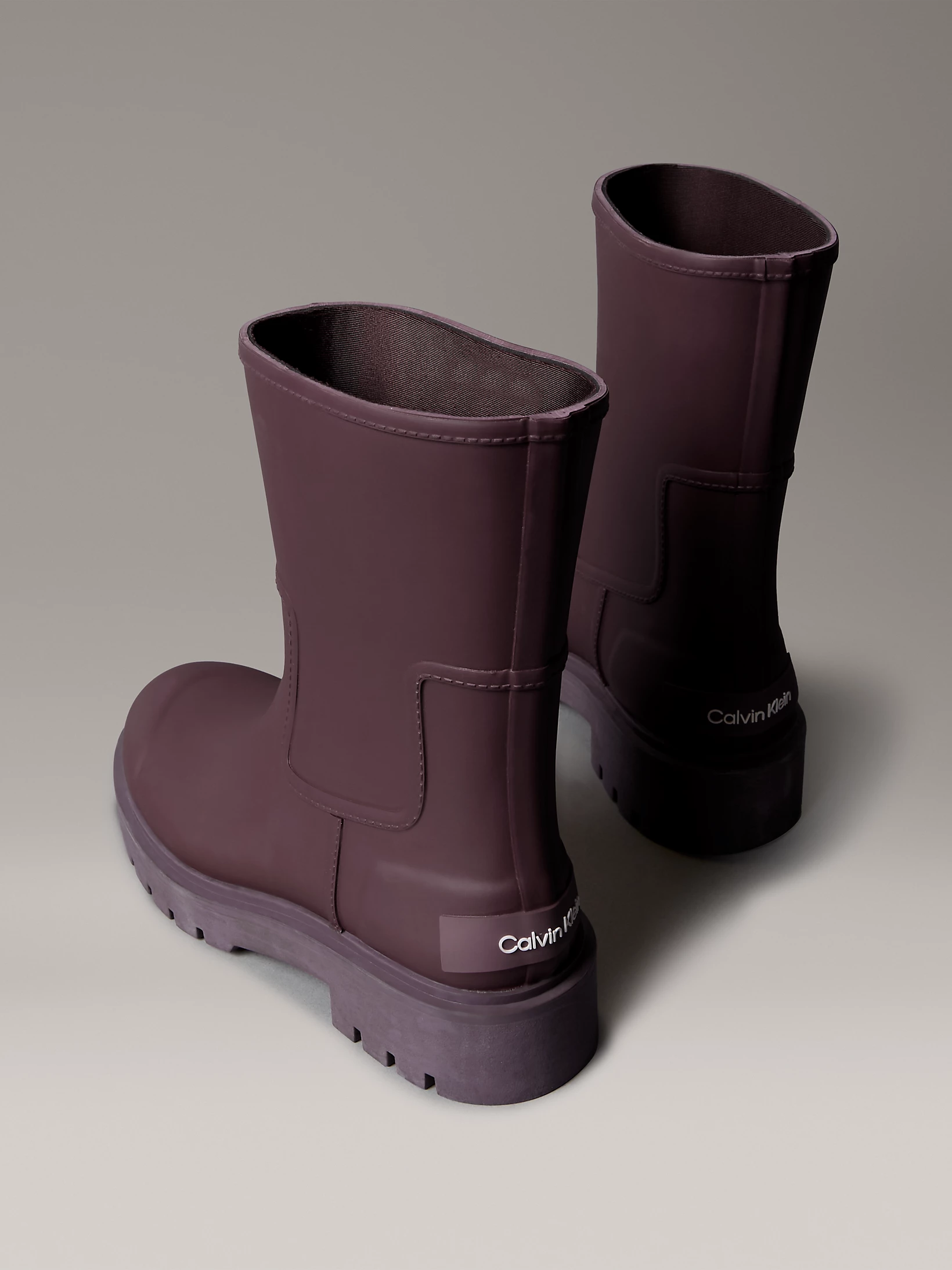 Calvin klein, Bottes de pluie imperméables à semelle crantée souple