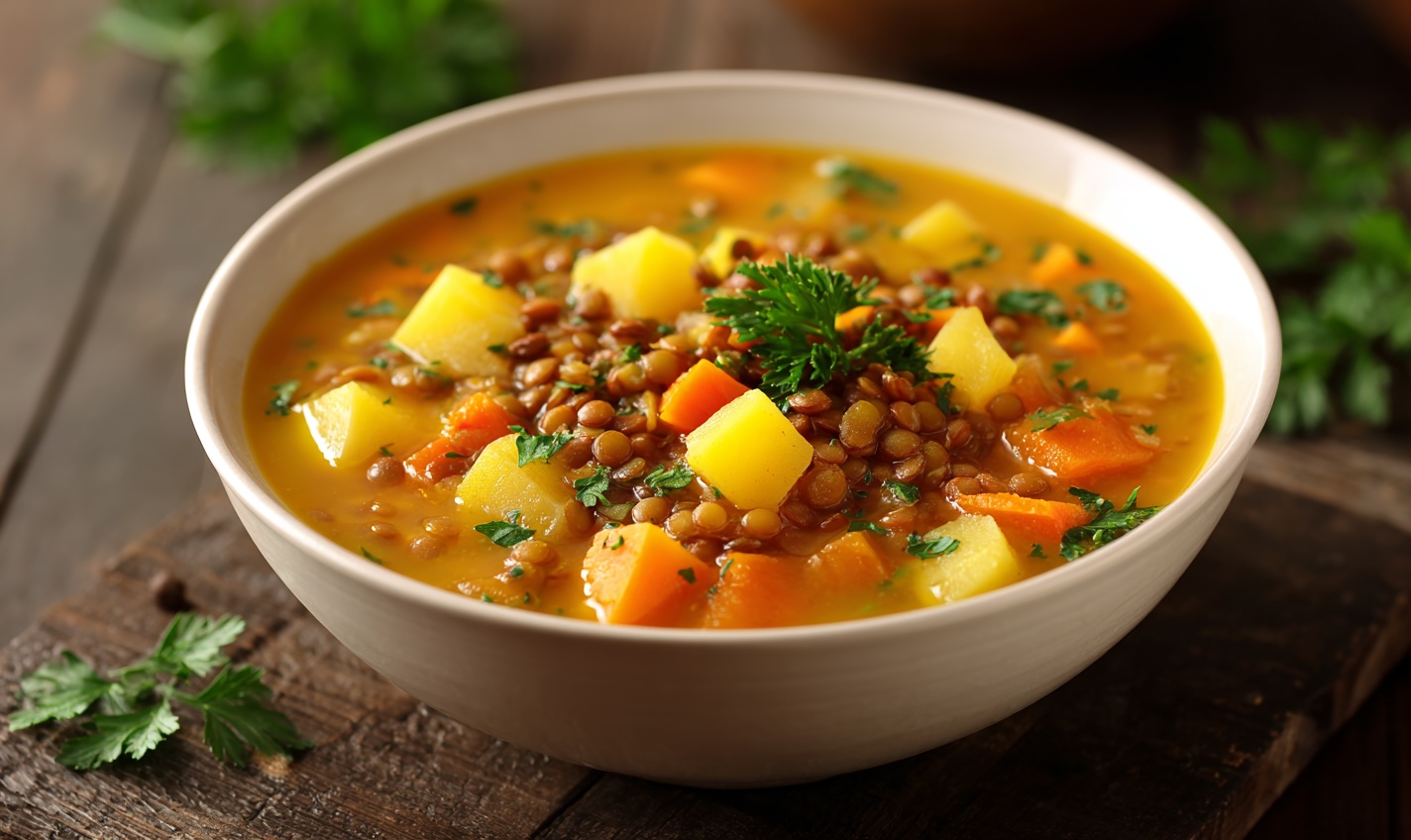 Зимовий суп із сочевицею та коренеплодами, рецепти супів від застуди