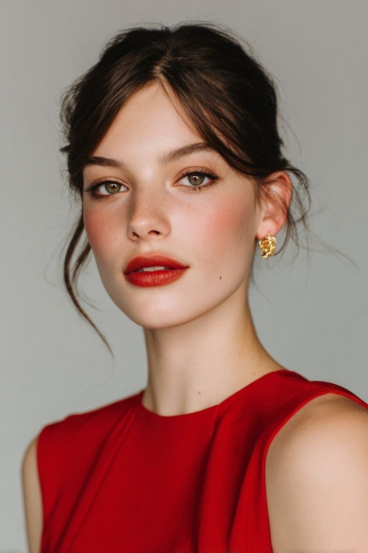 Сяйлива база та класичні червоні губи