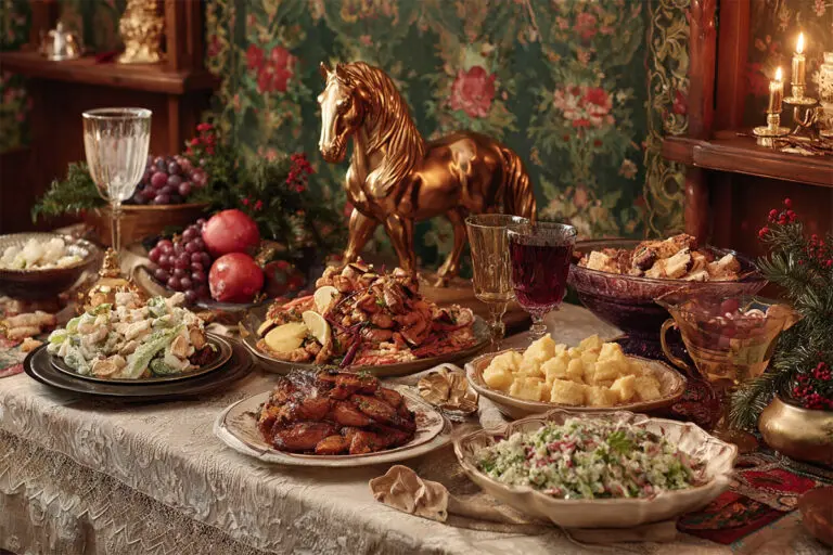 Новогодний стол 2026: что приготовить на год Лошади и как составить меню