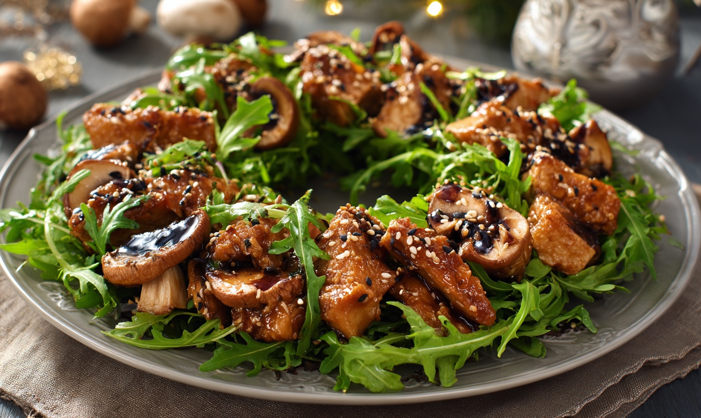 Теплий салат по-азійські, новорічне меню, новорічні салати рецепти