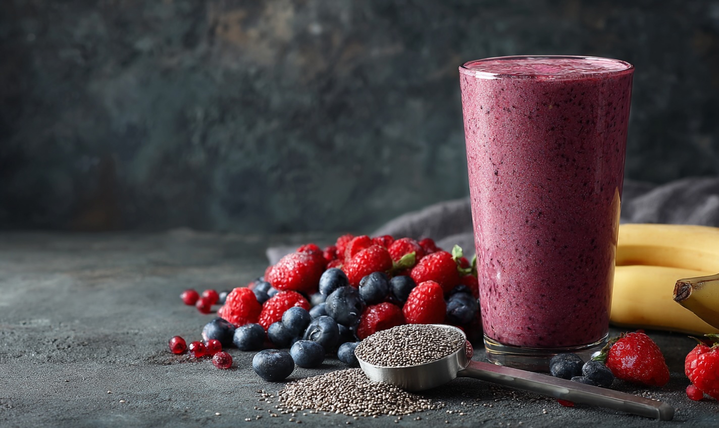 Колагеновий смузі з ягідним міксом рецепт