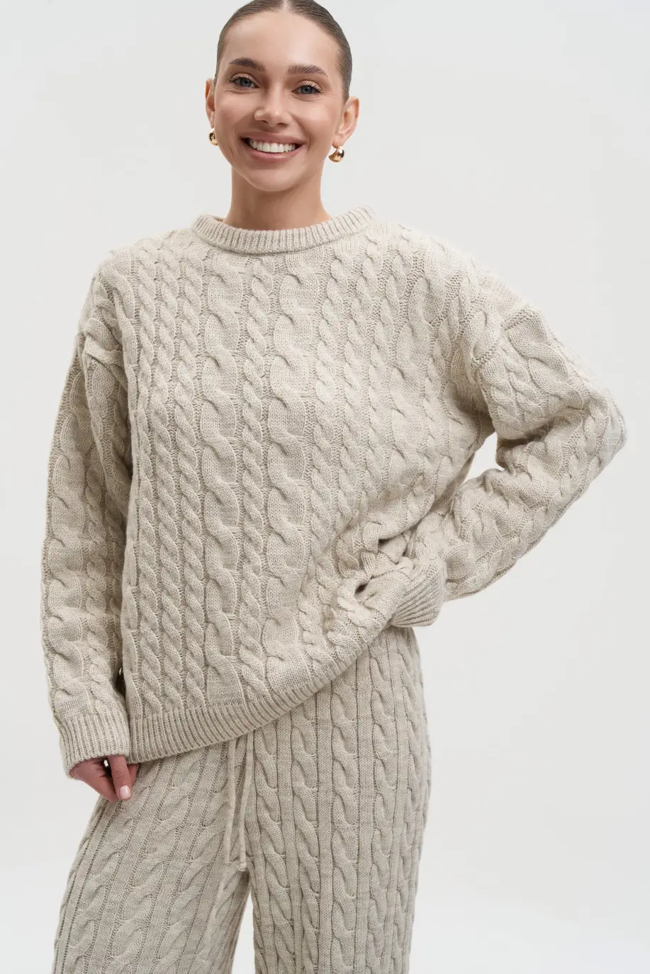 Светр «Косичка» S013, Twice